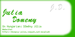 julia domeny business card