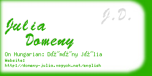 julia domeny business card